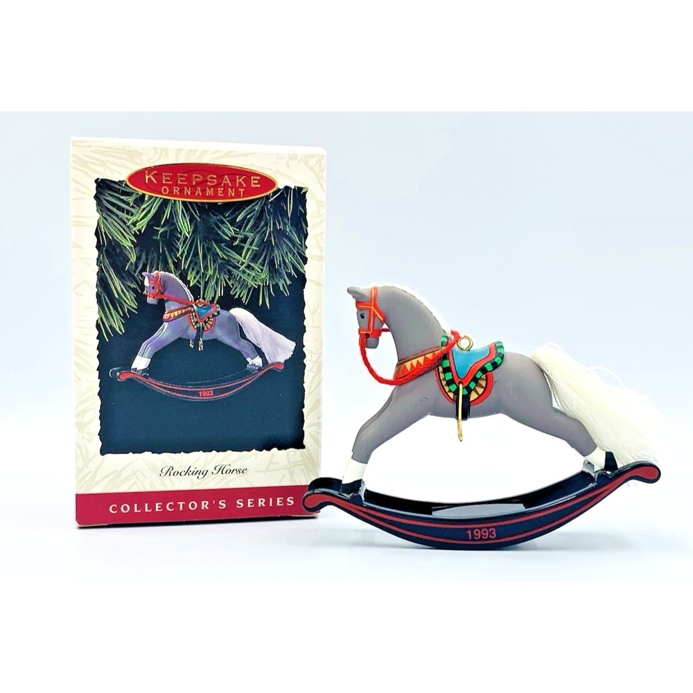 1993‎ (13th) Rocking Horse Hallmark Keepsake Vintage Christmas Ornament QX4162